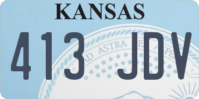 KS license plate 413JDV