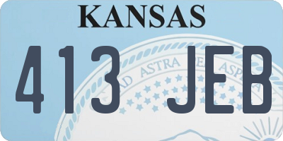 KS license plate 413JEB