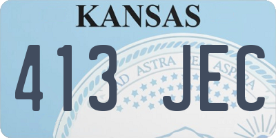 KS license plate 413JEC