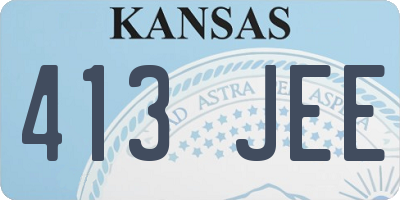 KS license plate 413JEE