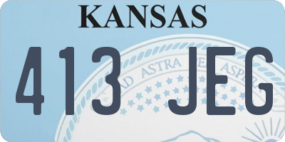 KS license plate 413JEG