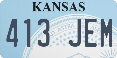 KS license plate 413JEM