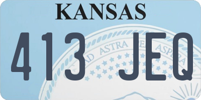 KS license plate 413JEQ