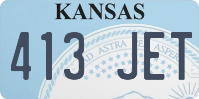 KS license plate 413JET