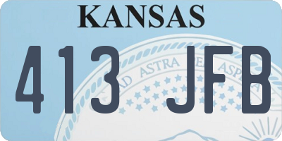 KS license plate 413JFB
