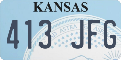 KS license plate 413JFG