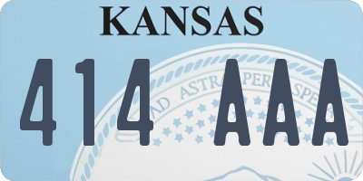 KS license plate 414AAA