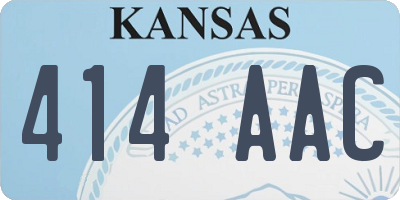 KS license plate 414AAC