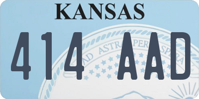 KS license plate 414AAD