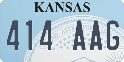 KS license plate 414AAG