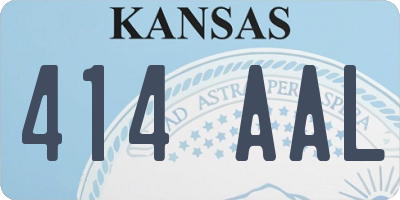 KS license plate 414AAL