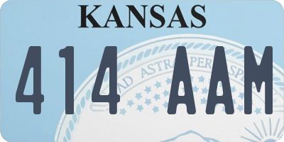 KS license plate 414AAM