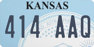 KS license plate 414AAQ