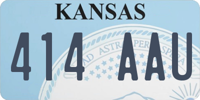 KS license plate 414AAU