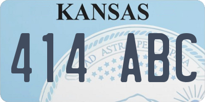 KS license plate 414ABC