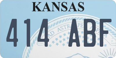 KS license plate 414ABF