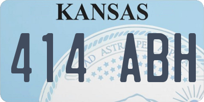 KS license plate 414ABH