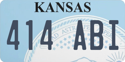 KS license plate 414ABI