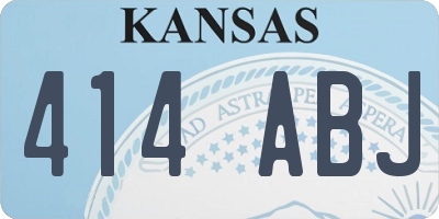 KS license plate 414ABJ