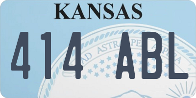 KS license plate 414ABL