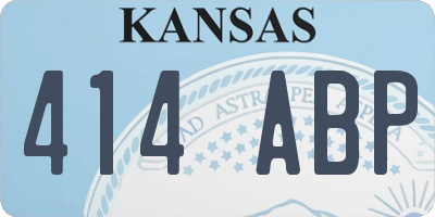 KS license plate 414ABP