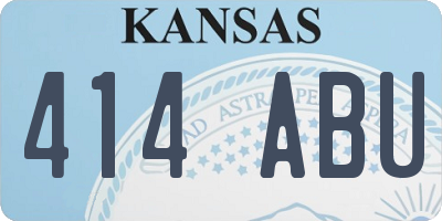 KS license plate 414ABU
