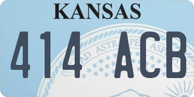 KS license plate 414ACB