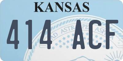 KS license plate 414ACF