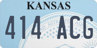 KS license plate 414ACG