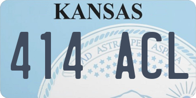 KS license plate 414ACL