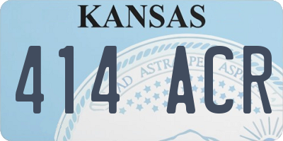 KS license plate 414ACR