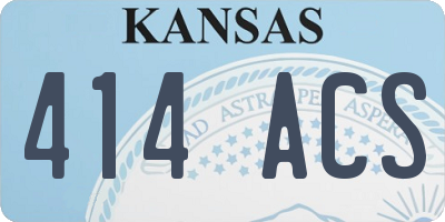 KS license plate 414ACS