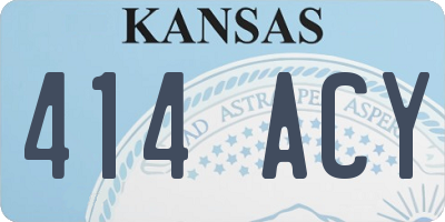 KS license plate 414ACY