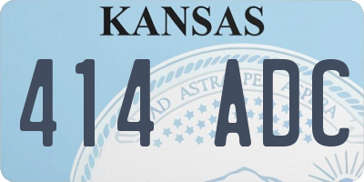 KS license plate 414ADC