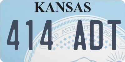 KS license plate 414ADT