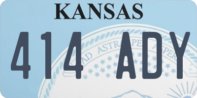 KS license plate 414ADY