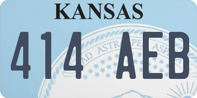 KS license plate 414AEB