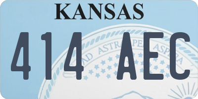KS license plate 414AEC