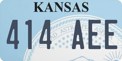 KS license plate 414AEE