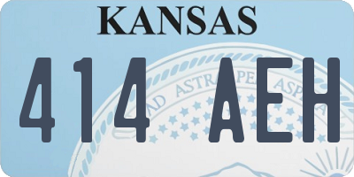 KS license plate 414AEH