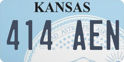 KS license plate 414AEN
