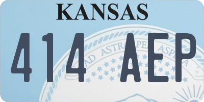 KS license plate 414AEP