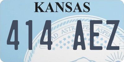 KS license plate 414AEZ