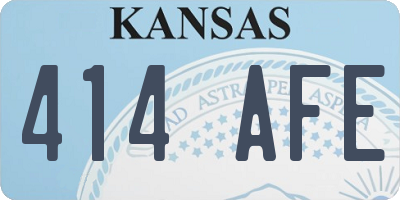 KS license plate 414AFE