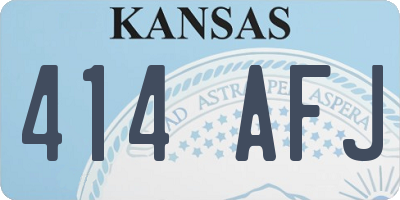 KS license plate 414AFJ
