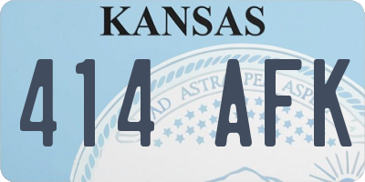 KS license plate 414AFK