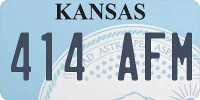 KS license plate 414AFM