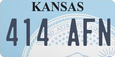 KS license plate 414AFN