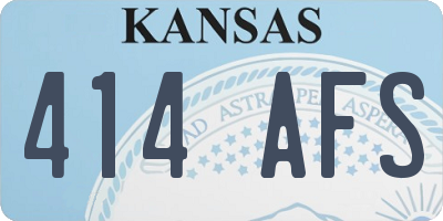 KS license plate 414AFS