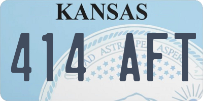 KS license plate 414AFT
